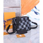 Louis Vuitton's Trio Messenger Bag is made of cowhide with Damier checkerboard pattern